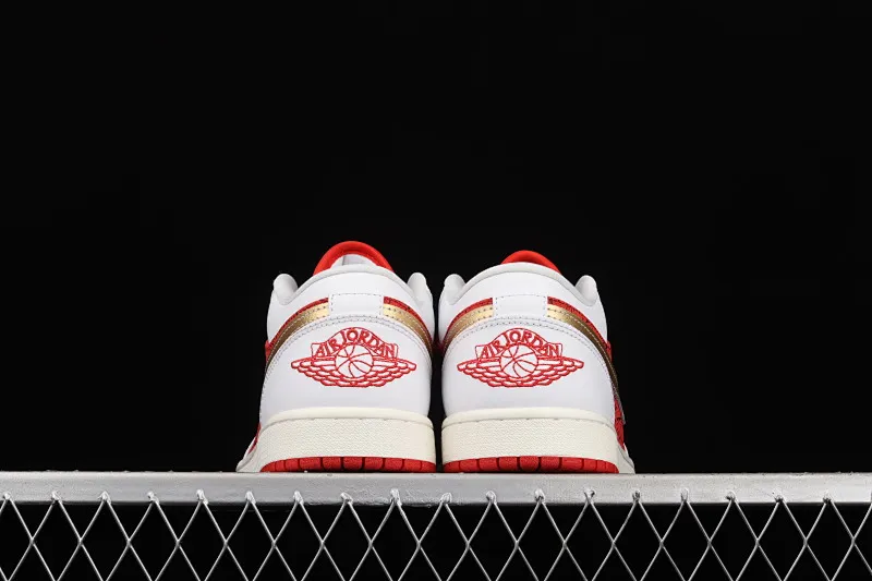 All categories Air Jordan Jordan series basketball shoes Air Jordan 1 Low G version pure original Air Jordan 1 Low AJ1 Joe 1 white red gold low-top cultural leisure sports sneakers DJ5185-100